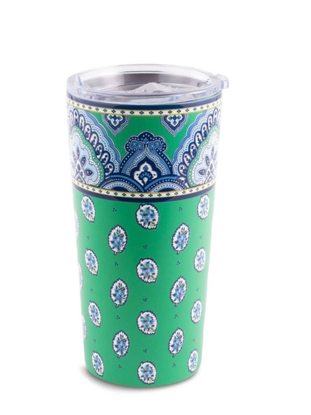 Vera Bradley Stainless Steel Tumbler. Garden Green Leaf Print. NWT